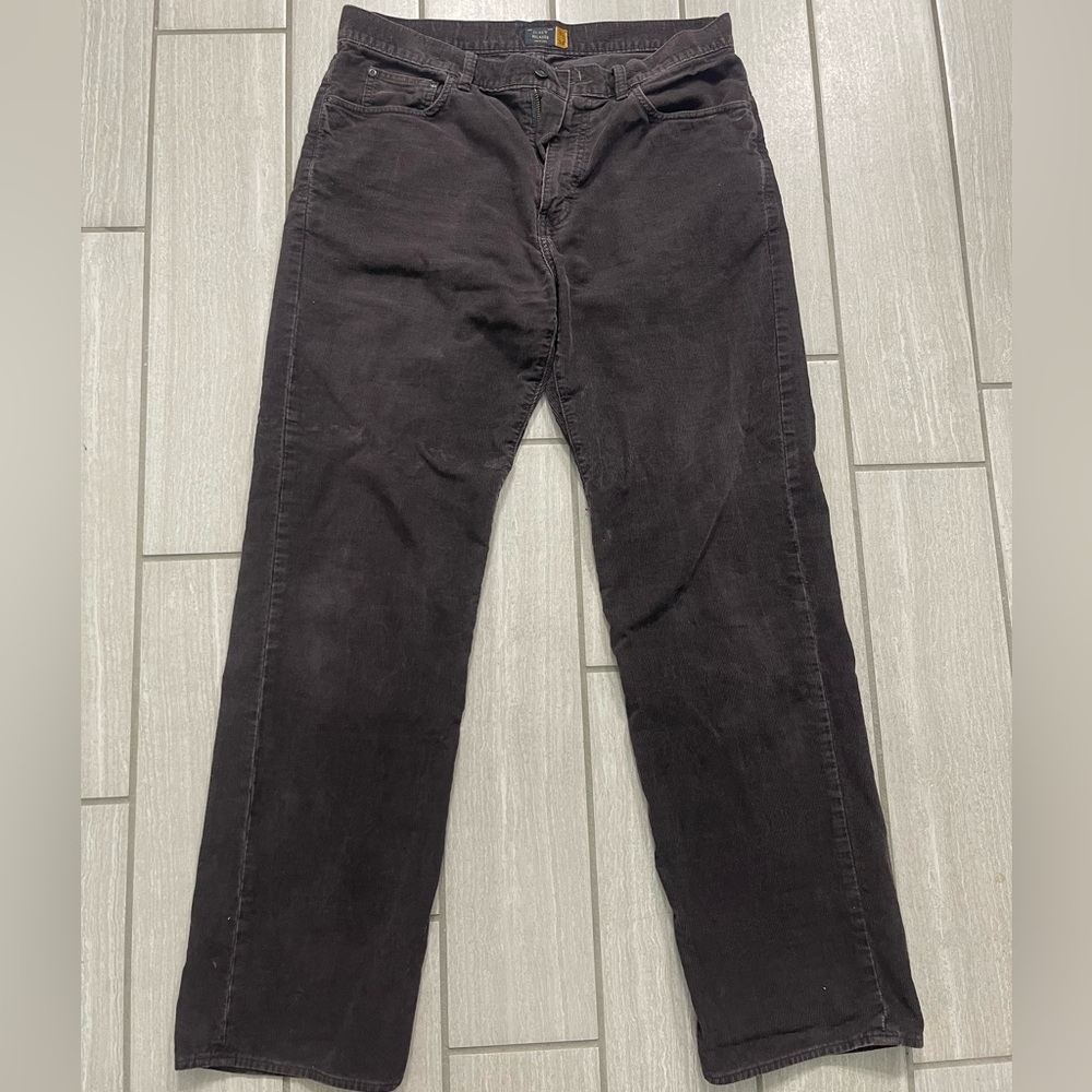 J. Crew Brown Corduroy Relaxed 35x34